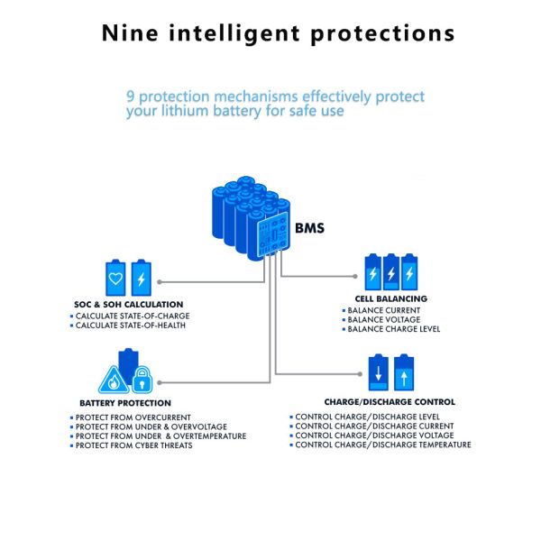 Enerkey 3S 200A Lithium Battery BMS LiFePO4/Li-ion/Lto/SIB Protect Board with Balance for Electronic Car