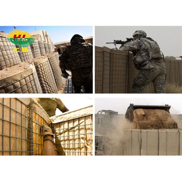 Galvanized Hesco Defensive Barriers High Protection Level Silver
