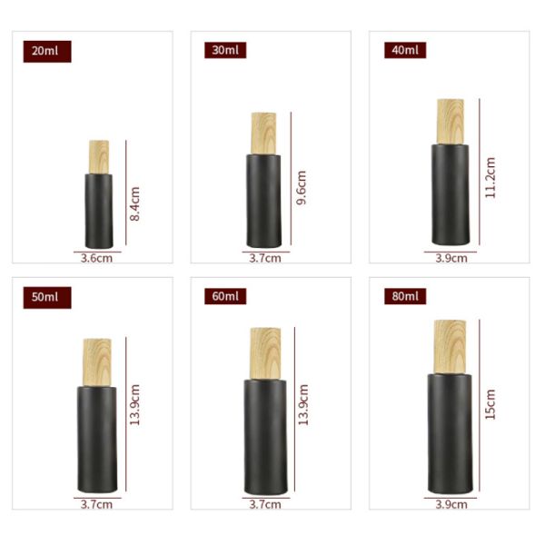 6ml Leakproof Cosmetic Glass Bottles Roller Ball Perfume Bottle With Bamboo Lid