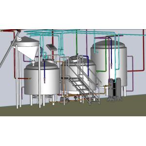 Quality Electrical / Steam Mini Microbrewery Equipment , 3 Phase Brewpub Equipment for sale