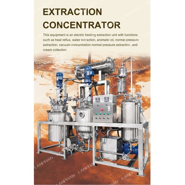 50L Vacuum Vertical Concentration And Extraction Tank Fragrance Stills Extractor Equipment