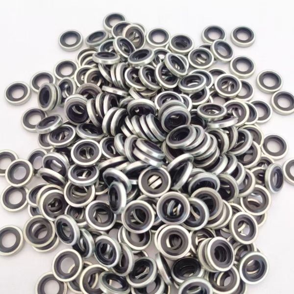 Metal With Nbr Rubber Gasket/bonded Sealing Washer/factory Produce Piston Metal Compound Rubber Ring