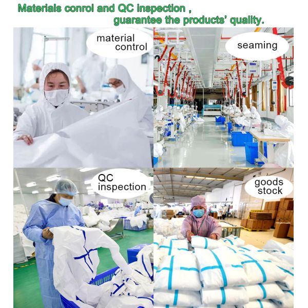 En14126 Microporous SF Overall Protective Clothing PP PE Laminated Full Body Gown