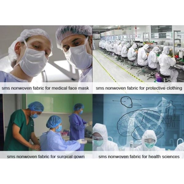 Nontoxic SMS Non Woven Fabric Eco - Friendly Hydrophobic Waterproof For Diapers