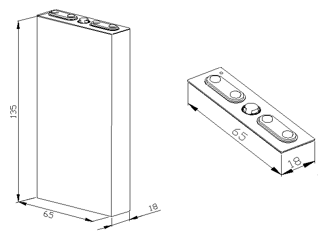 12Ah 3.2 V Rechargeable Lifepo4 Battery For Power Tools TB-018065135C-Fe-12Ah