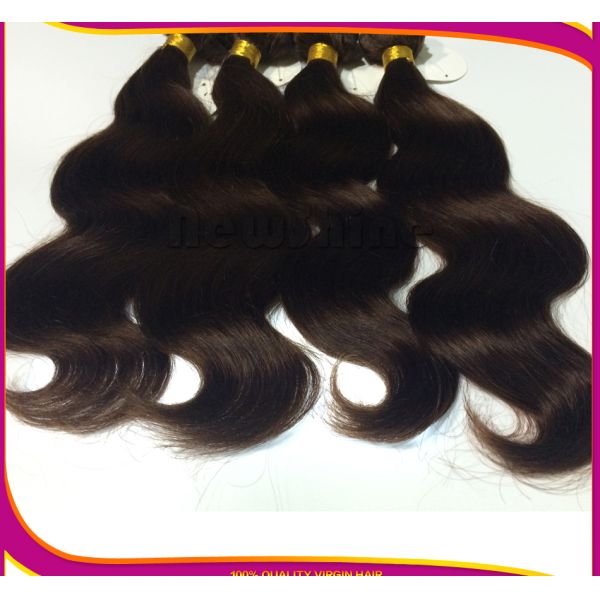 Guangzhou 100% Human Hair Light Brown Brazilian Virgin Hair Body Wave With Same Color 4# Closures No Shedding No Tangle