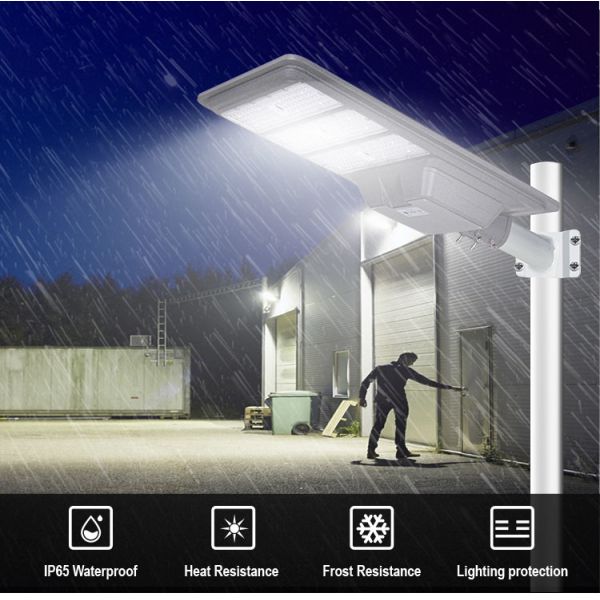 All In One High Power Street Light 200w 300w 400w LiFePO4 Integrated Solar Panel System