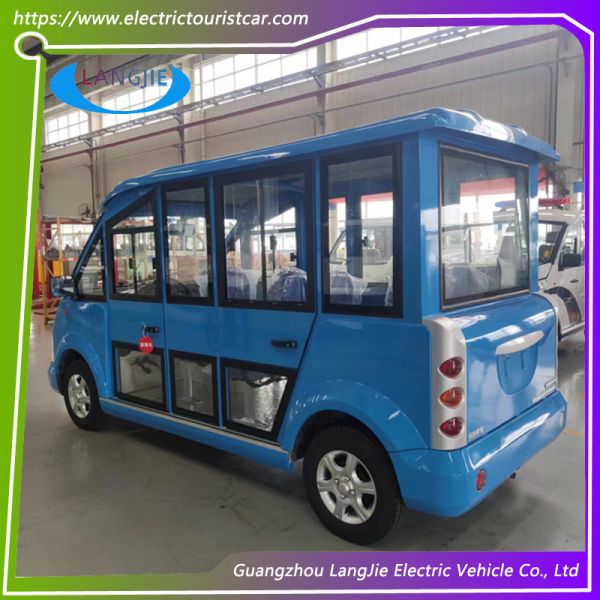 Resort 10 Seater Electric Car Closed Door Type Electric Sightseeing Bus For Park