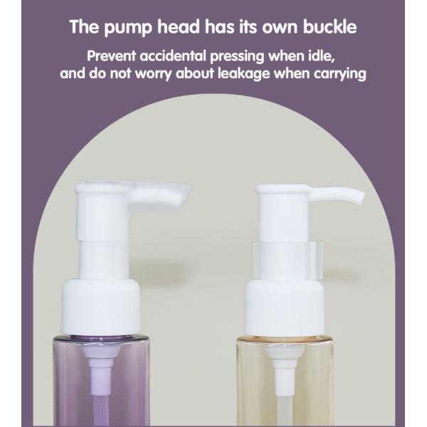 PCR 100ml PET Makeup Cleansing Oil Pump Bottle Cosmetic Cleanser Packaging