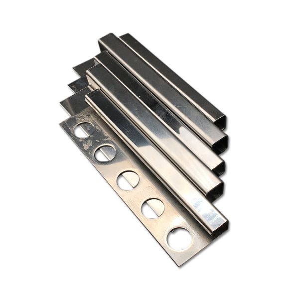 Tile Transition Strip Square Shape Brushed Stainless Steel Tile Trim 10mm