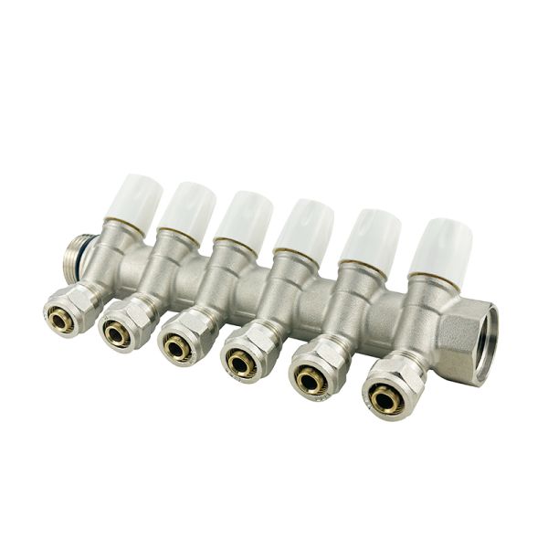 Floor Heating System Brass Pex Water Manifolds Threaded Connection Standard