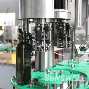China Sunswell Edible Oil Bottling Liquid Filling Machine 1000ml Capper 5 PLC on sale