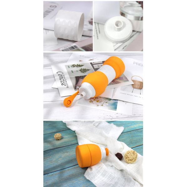 Eco Friendly 580ML Unique Squeeze Silicone Sports Bottle