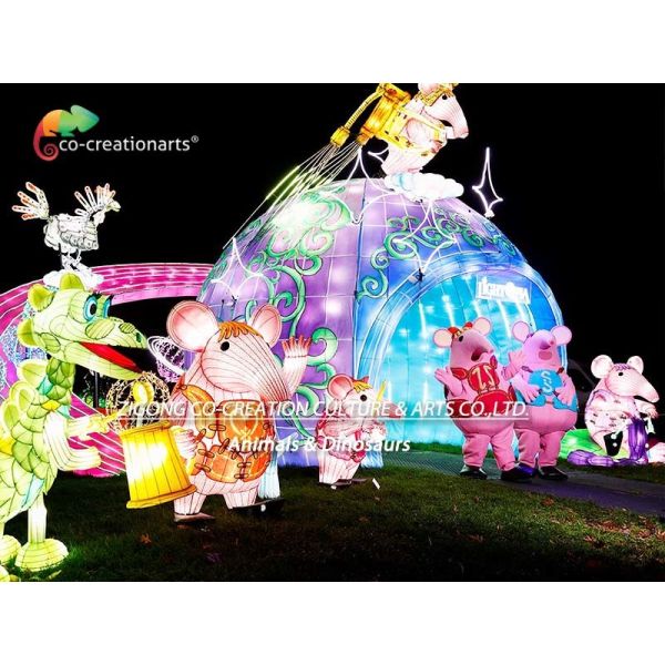 LED Light 2m Length Ourdoor Chinese Festival Lanterns For Christmas Show