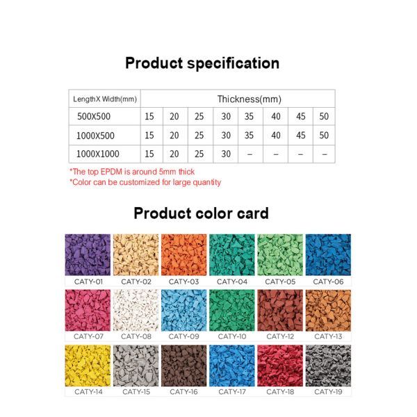 Red Square Playground Rubber Mulch , Shock Absorbing Outdoor Play Area Flooring