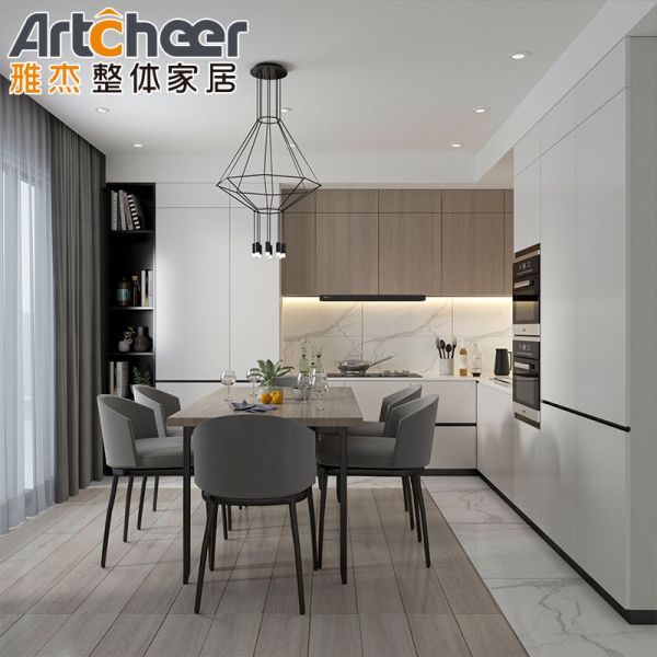 Furniture Luxury Customized Kitchen Cabinet With Pull Out Storage And Portable Island Design