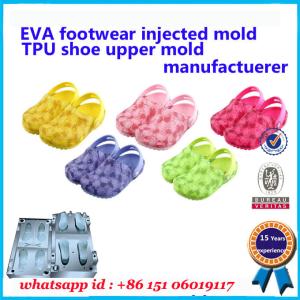Quality PCU PVC Children Slipper Mould Green Blue Red Customized Colors for sale
