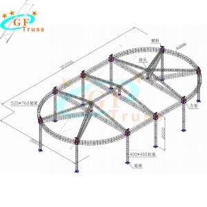 Buy cheap Round Booth Aluminum Spigot Truss Light Curved Truss System Square Shape from wholesalers