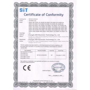 Chengdu HKV Electronic Technology Co., Ltd. Certifications