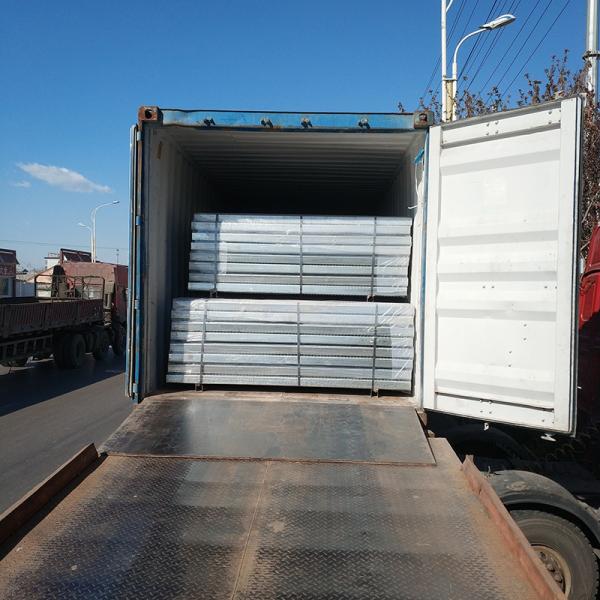 Original Color Galvanized Safety Grating , Galvanised Steel Grating With Customized Hole