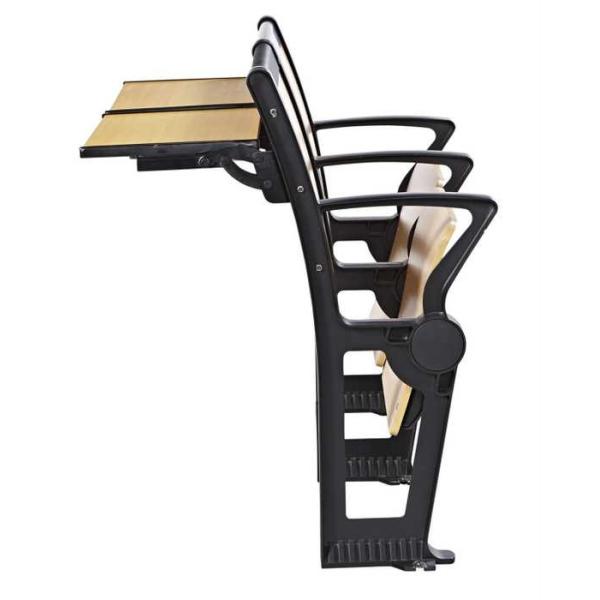 Mooden Folded School Desk And Chair For Double Student Aluminum Alloy Foot