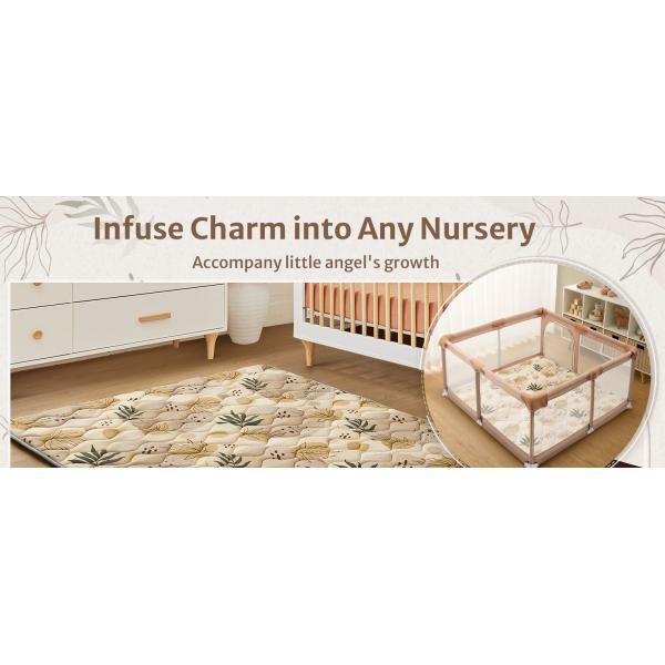 Non Slip Square Baby Play Mat Infant Play Blanket For Floor Thicken Cushioning