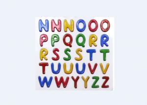 Quality Safe Glitter Letter Stickers , Kindergarten Childrens Alphabet Stickers for sale