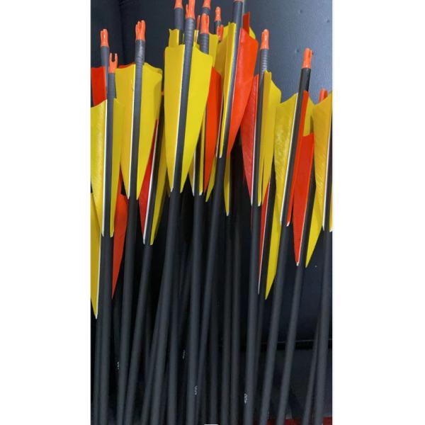 2/3/4/5 Inch Parabolic And Shield Cut Turkey Feathers Fletched Spine 300/400/500/600/700 Carbon Arrows