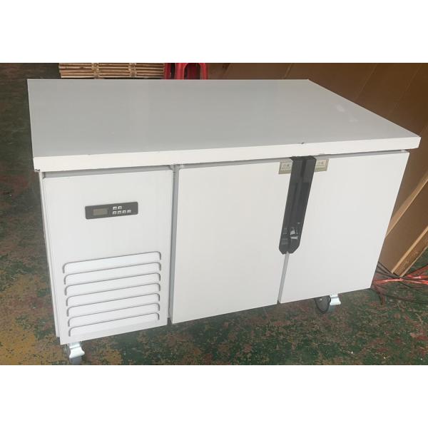Commercial Kitchen Stainless Steel Table Top Freezer Refrigerator 2-Door Trayunder Counter Refrigerator Freezer