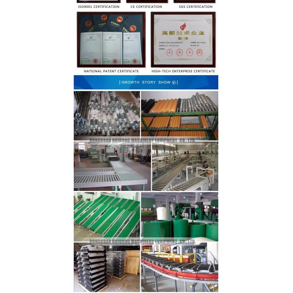 Adjustable Chain Driven Roller Conveyor With Drum Motor Roller For Food Industry