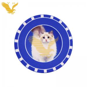 China 10g 100pcs Custom Ceramic Poker Chip Set Casino Night Party Supplies Pet Cat Poker Chips on sale