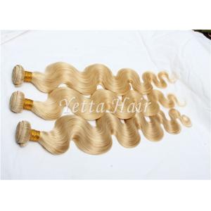 Quality Great Length Bleach Blonde Virgin Human Hair Extensions No Terrible Smell for sale