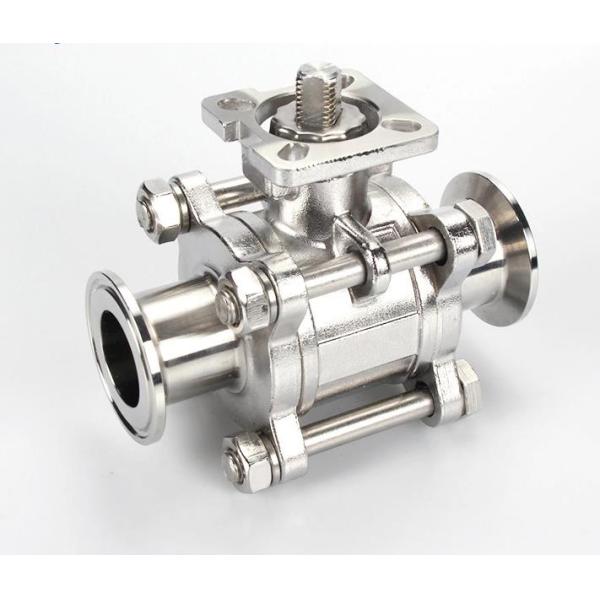 Manual SS304 Stainless Steel Sanitary Valves 3 PCS Ball Valve