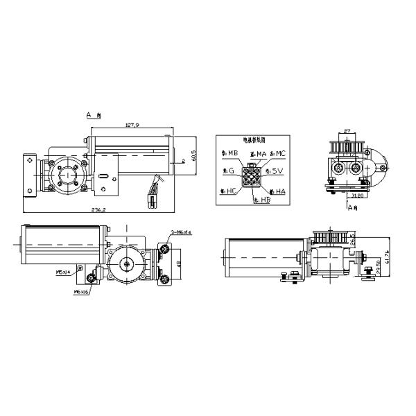 Round Brushless 24V Automatic Sliding Door Motor High Power Heavy Duty