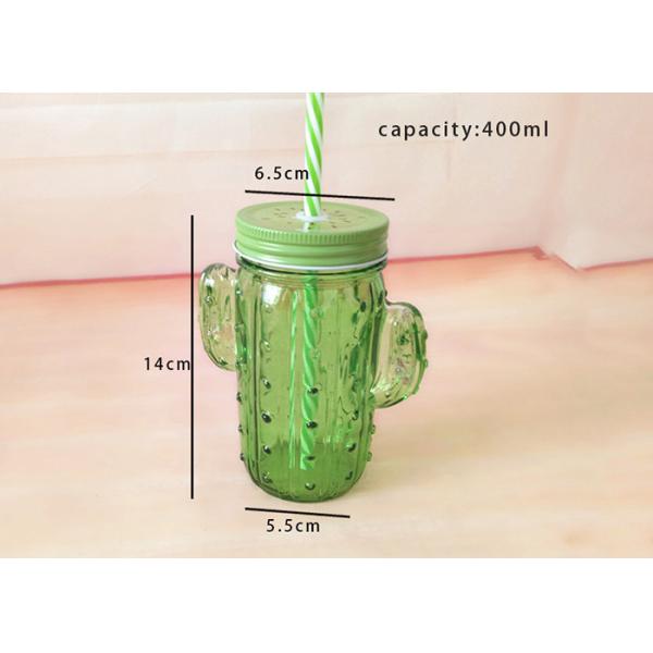 Screw Top Glass Jars For Party Decorations Cactus Shape ODM Service