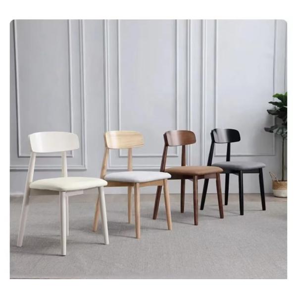 Hotel Solid Wood Dining Chairs Modern Nordic Luxury Wooden Kitchen Chairs