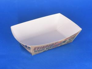 China Disposable Kraft Boat Tray Food Containers For Take Away 0.8mm MSDS on sale