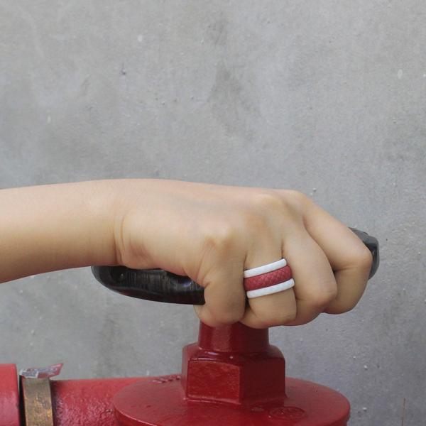 Fish Scale Silicone Wedding Ring Mermaid Stone Design For Women'S Birthday