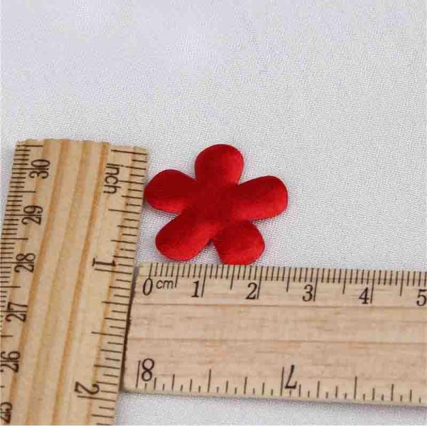 Material Satin Applique Padded Applique Crafts For Wedding Decoration Size 25 mm