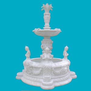 Quality white marble floating ball fountain for sale