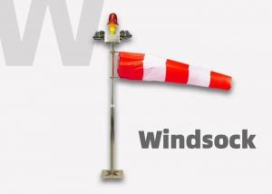 China IP67 Solar Powered Windsock For Wind Direction Airport Obstruction Light on sale