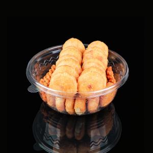 Round Clear Cookies Pastry Disposable Plastic Food Box Desserts Salads