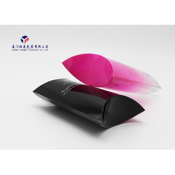 Plastic Pillow Boxes PET Box For Cosmetic Product Offset Printing Hang Strip On Top