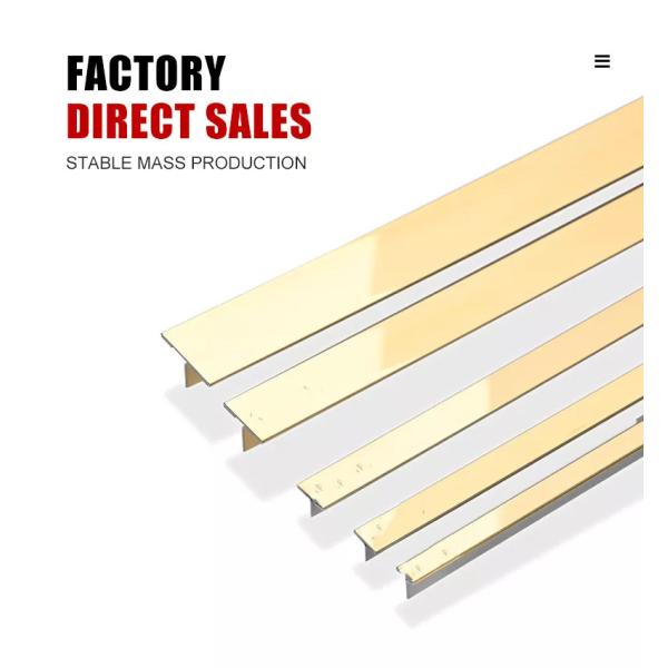 Decoration Stainless Steel Trim Polished Chrome Floor Tile Trim For Carpet