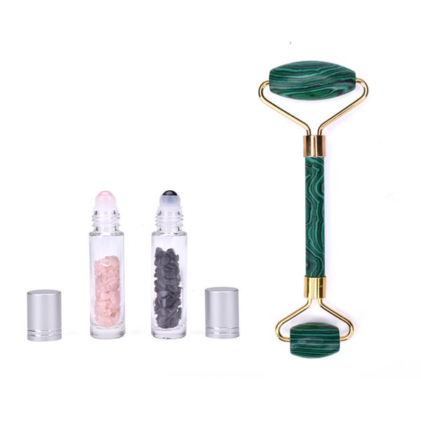10ml Gemstone Glass Roller Bottles With Blue Jade Sodalite Jade Roller