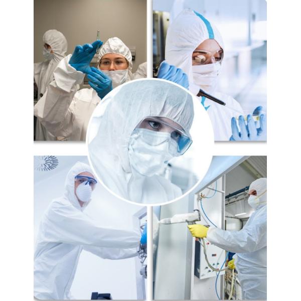 Non Seterile Disposable Isolation Gowns Anti Bacterial Polypropylene Coverall
