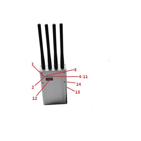 8 Band Portable Jammer with 3 Times Jamming Range than VCO Technology Jammer