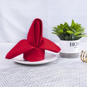 Quality 45*45cm 50*50cm Red 100% Cotton Clean Cloth Napkin for sale
