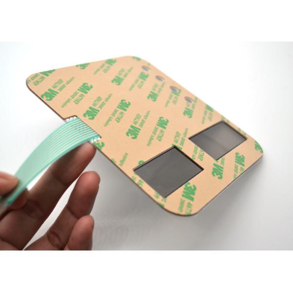 Tactile Metal Dome Flat Membrane Keyboard With Two Black Transparency Windows