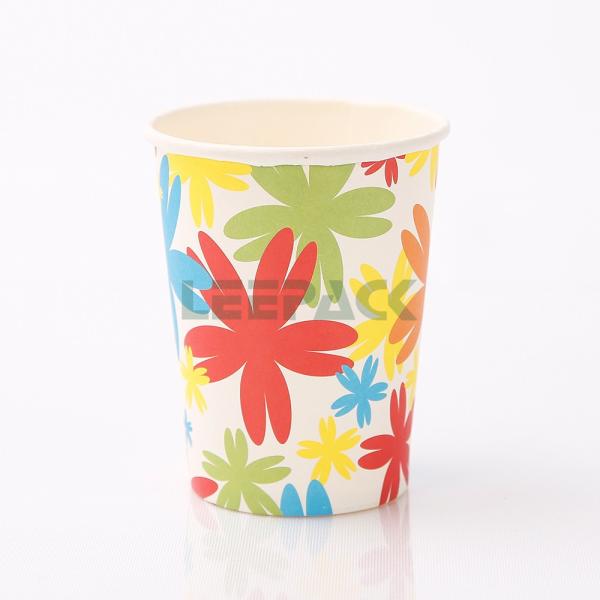 8oz disposable single wall paper coffee cups,shopping mall supermarket paper cups,custom printed paper cups 250ml